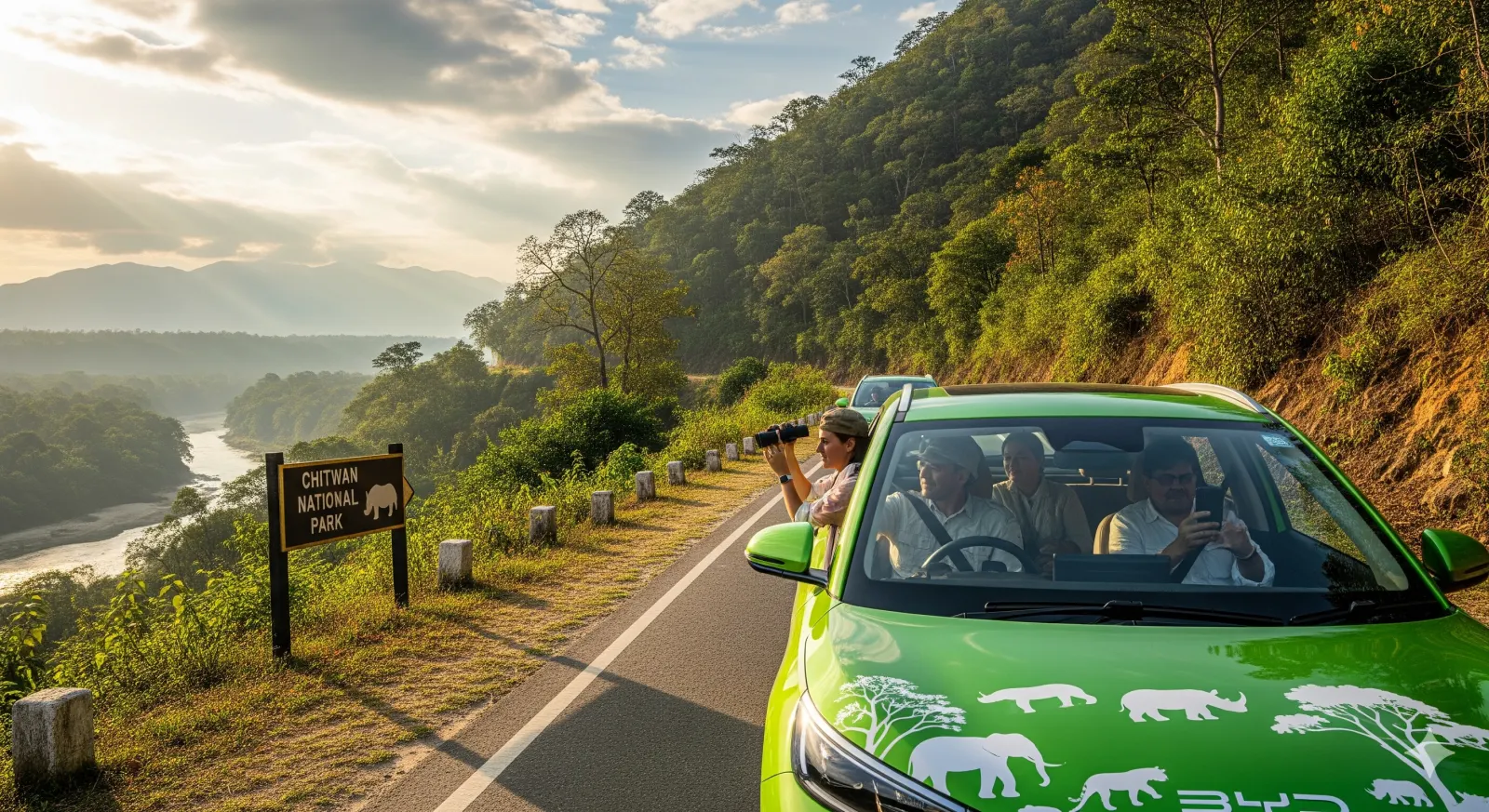 Scenic road between Kathmandu and Chitwan
